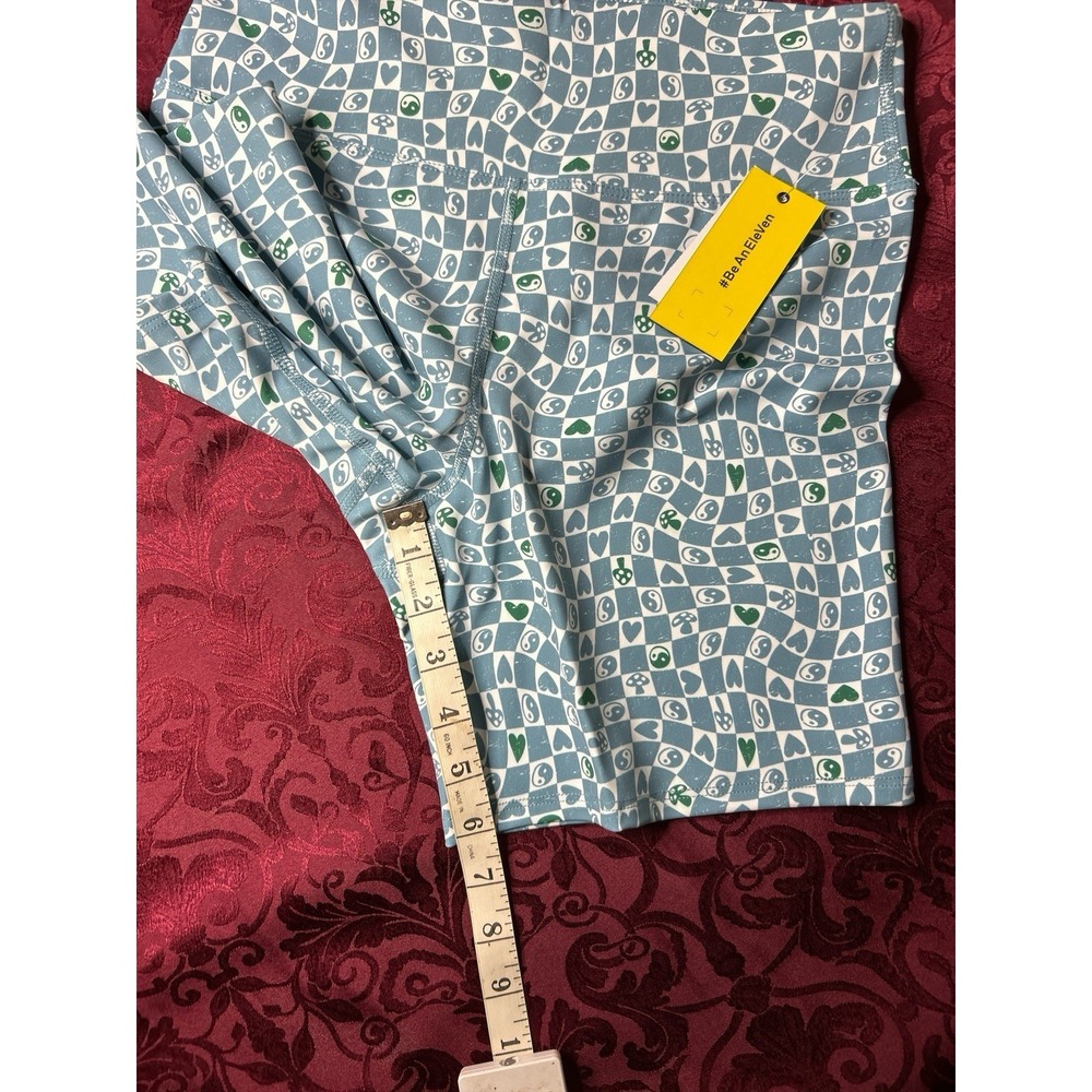 Eleven By Venus Williams Sky Blue Print Retro Revival Biker Shorts Medium- NWT - Picture 5 of 7